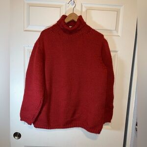 Elegant Rust Turtleneck Sweater